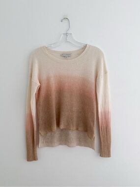 White + Warren 100% Cashmere Ombre High Low Sweater Size M Soft Girl Luxury